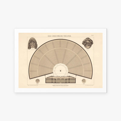 Il Teatro Greco - A. Pichler's Witwe & Sohn, opera di A. Pichler's Witwe & Sohn (Classici), stampa artistica su carta, 115x80cm