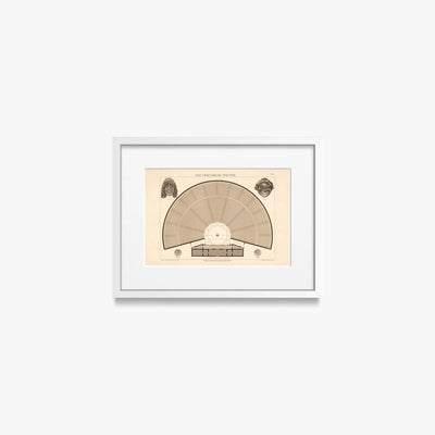 Il Teatro Greco - A. Pichler's Witwe & Sohn, opera di A. Pichler's Witwe & Sohn (Classici), stampa con passepartout e cornice bianca, 40x30cm