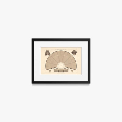 Il Teatro Greco - A. Pichler's Witwe & Sohn, opera di A. Pichler's Witwe & Sohn (Classici), stampa con passepartout e cornice nera, 40x30cm