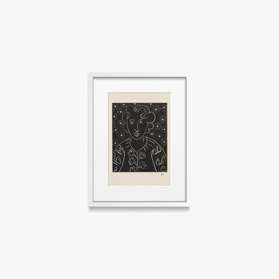 Isaia - Henri Matisse, opera di Henri Matisse (Art Déco), stampa con passepartout e cornice bianca, 30x40cm