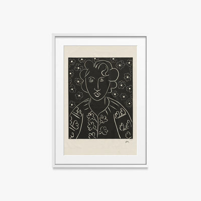 Isaia - Henri Matisse, opera di Henri Matisse (Art Déco), stampa con passepartout e cornice bianca, 50x70cm
