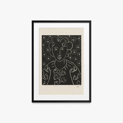 Isaia - Henri Matisse, opera di Henri Matisse (Art Déco), stampa con passepartout e cornice nera, 50x70cm
