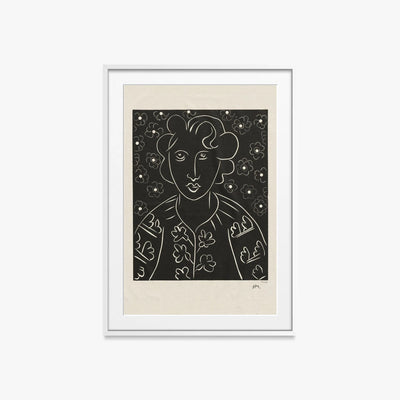 Isaia - Henri Matisse, opera di Henri Matisse (Art Déco), stampa con passepartout e cornice bianca, 60x85cm
