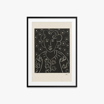 Isaia - Henri Matisse, opera di Henri Matisse (Art Déco), stampa con passepartout e cornice nera, 60x85cm