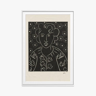 Isaia - Henri Matisse, opera di Henri Matisse (Art Déco), stampa con passepartout e cornice bianca, 80x115cm
