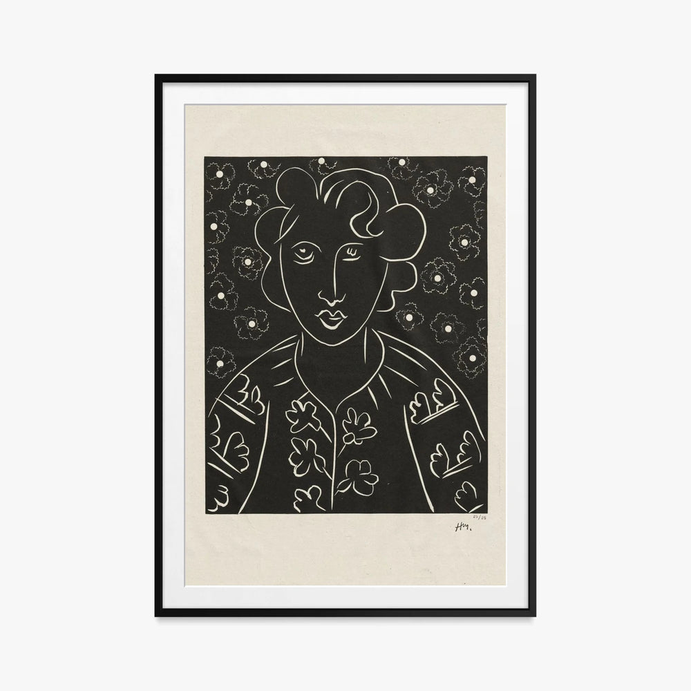 Isaia - Henri Matisse, opera di Henri Matisse (Art Déco), stampa con passepartout e cornice nera, 80x115cm