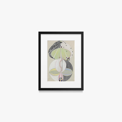 L'Albero della Conoscenza, n. 5 - Hilma af Klint, opera di Hilma af Klint (Astrattismo), stampa con passepartout e cornice nera, 30x40cm