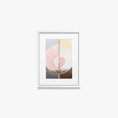 La Colomba, n. 1 - Hilma af Klint, opera di Hilma af Klint (Astrattismo), stampa con passepartout e cornice bianca, 30x40cm