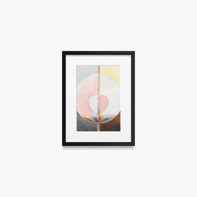 La Colomba, n. 1 - Hilma af Klint, opera di Hilma af Klint (Astrattismo), stampa con passepartout e cornice nera, 30x40cm