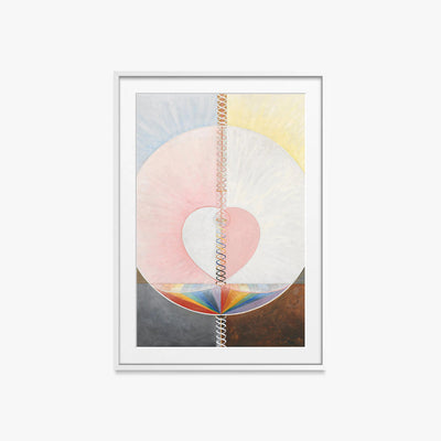 La Colomba, n. 1 - Hilma af Klint, opera di Hilma af Klint (Astrattismo), stampa con passepartout e cornice bianca, 60x85cm