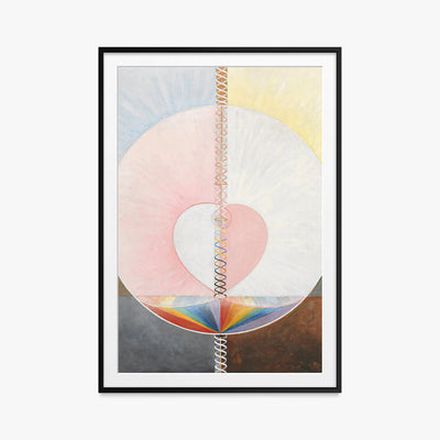 La Colomba, n. 1 - Hilma af Klint, opera di Hilma af Klint (Astrattismo), stampa con passepartout e cornice nera, 80x115cm