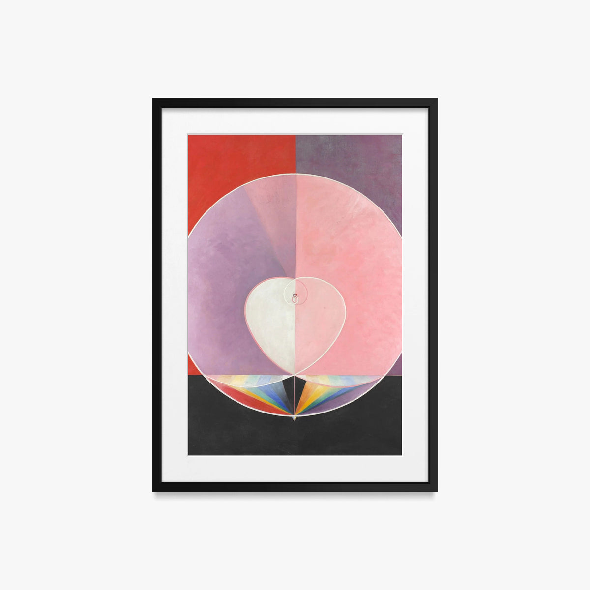 La Colomba, n. 2 - Hilma af Klint, opera di Hilma af Klint (Astrattismo), stampa con passepartout e cornice nera, 50x70cm