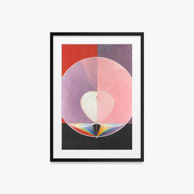 La Colomba, n. 2 - Hilma af Klint, opera di Hilma af Klint (Astrattismo), stampa con passepartout e cornice nera, 50x70cm
