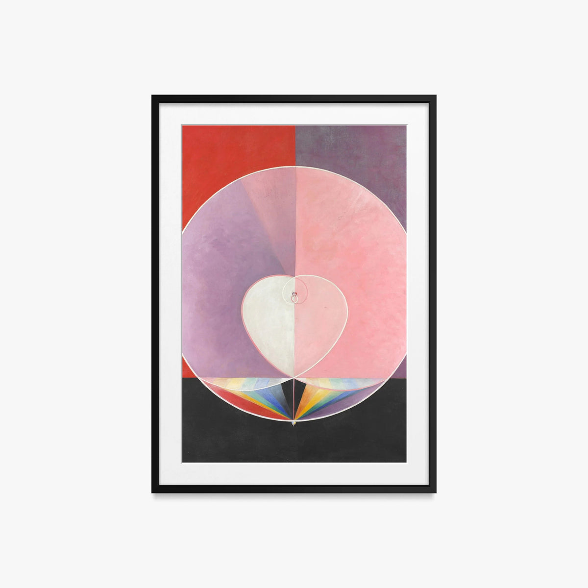 La Colomba, n. 2 - Hilma af Klint, opera di Hilma af Klint (Astrattismo), stampa con passepartout e cornice nera, 60x85cm