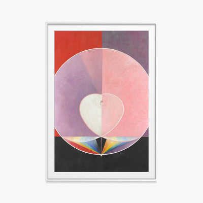 La Colomba, n. 2 - Hilma af Klint, opera di Hilma af Klint (Astrattismo), stampa con passepartout e cornice bianca, 80x115cm