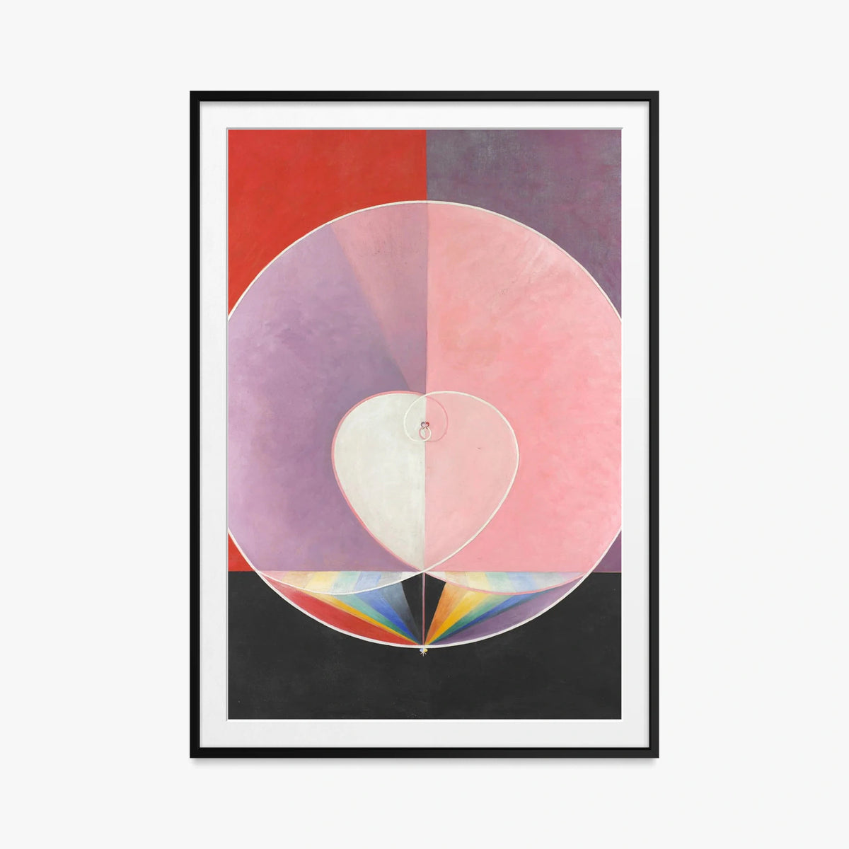 La Colomba, n. 2 - Hilma af Klint, opera di Hilma af Klint (Astrattismo), stampa con passepartout e cornice nera, 80x115cm