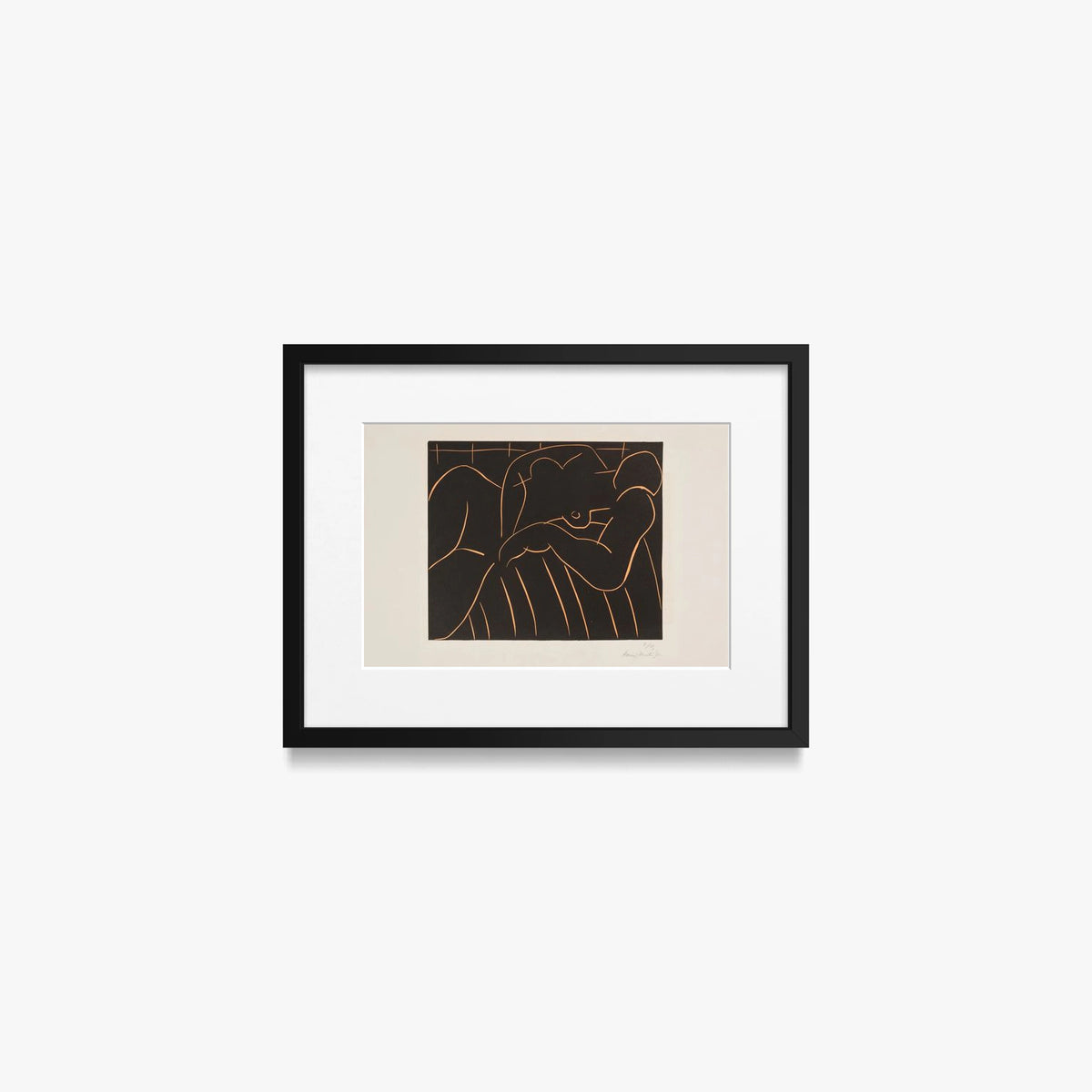 La Siesta - Henri Matisse, opera di Henri Matisse (Art Déco), stampa con passepartout e cornice nera, 40x30cm