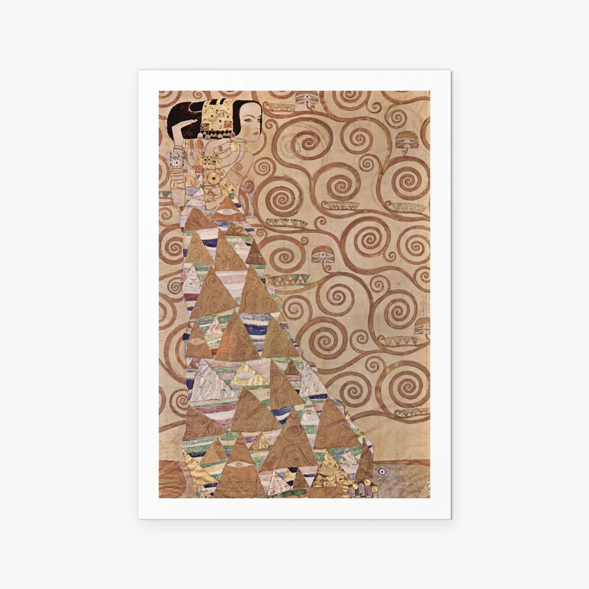 L'Attesa - Gustav Klimt, opera di Gustav Klimt (Secessione Viennese), stampa artistica su carta, 80x115cm