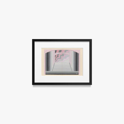 Les Ponts, Bozzetto di Scena - Zig, opera di Zig (Louis Gaudin) (Art Déco), stampa con passepartout e cornice nera, 40x30cm