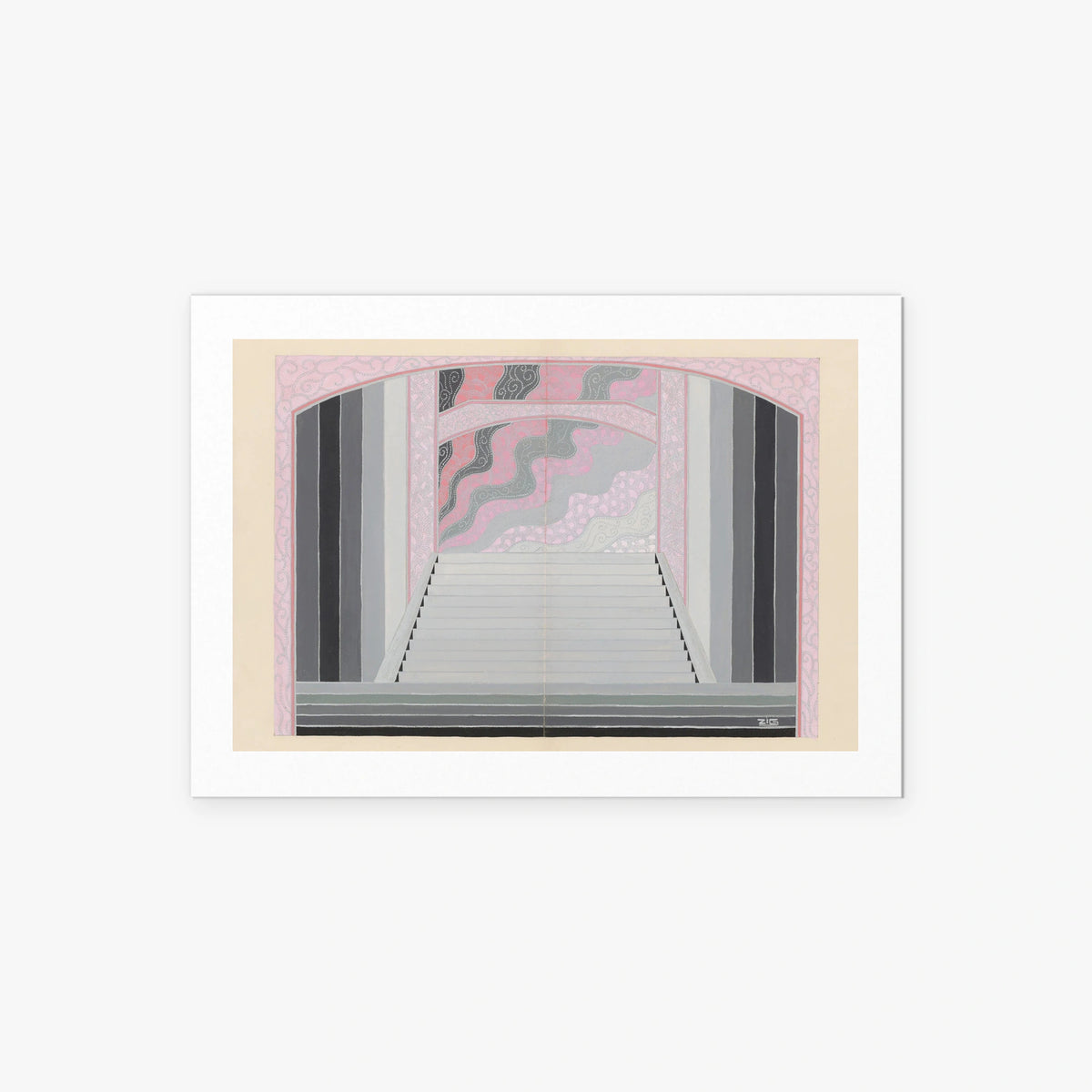 Les Ponts, Bozzetto di Scena - Zig, opera di Zig (Louis Gaudin) (Art Déco), stampa artistica su carta, 85x60cm