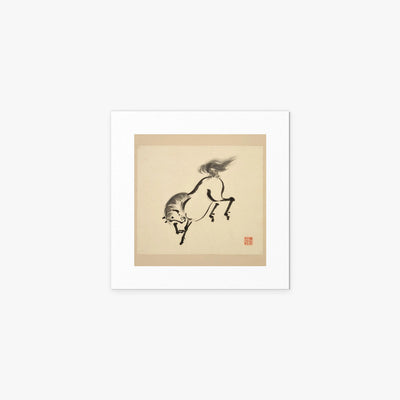 Libro dei Cavalli, Tav. 4 - Tsurusawa Tansaku, opera di Tsurusawa Tansaku (Ukiyo-e), stampa artistica su carta, 40x40cm