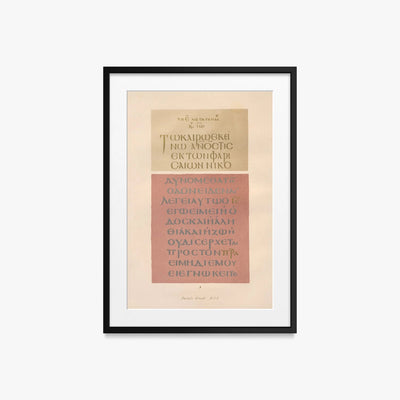 Manoscritti Greci in Porpora - John Obadiah Westwood, opera di John Obadiah Westwood (Classici), stampa con passepartout e cornice nera, 50x70cm