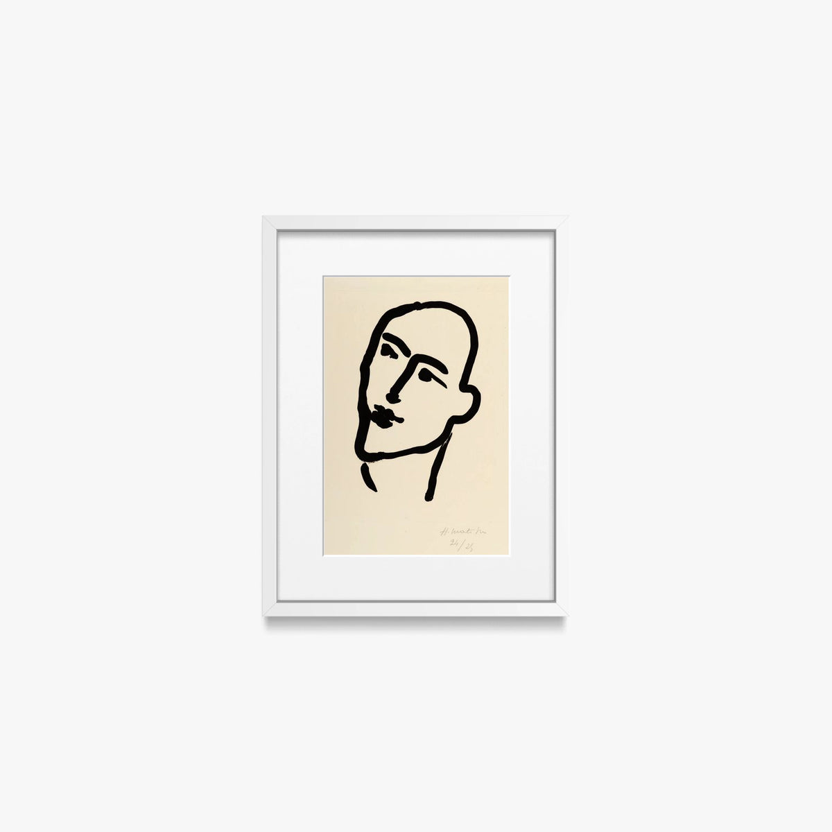 Nadia. Maschera - Henri Matisse, opera di Henri Matisse (Art Déco), stampa con passepartout e cornice bianca, 30x40cm