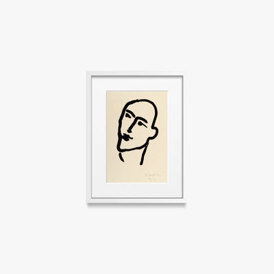 Nadia. Maschera - Henri Matisse, opera di Henri Matisse (Art Déco), stampa con passepartout e cornice bianca, 30x40cm