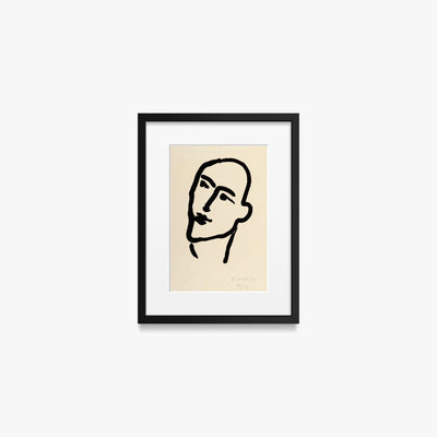 Nadia. Maschera - Henri Matisse, opera di Henri Matisse (Art Déco), stampa con passepartout e cornice nera, 30x40cm