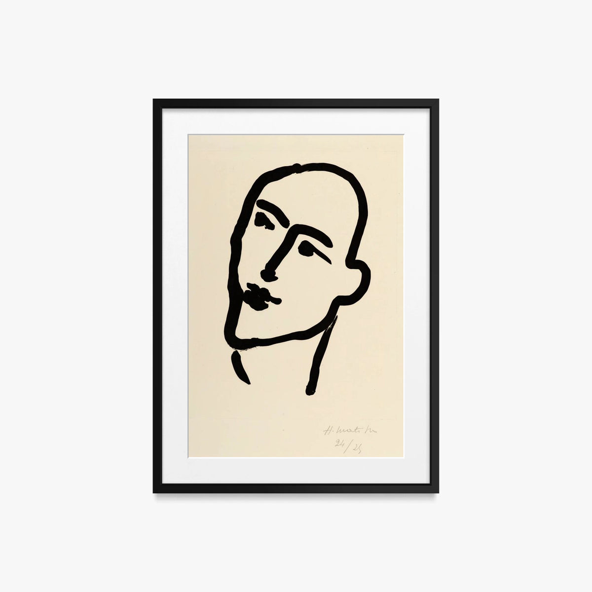 Nadia. Maschera - Henri Matisse, opera di Henri Matisse (Art Déco), stampa con passepartout e cornice nera, 50x70cm