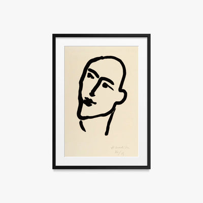 Nadia. Maschera - Henri Matisse, opera di Henri Matisse (Art Déco), stampa con passepartout e cornice nera, 50x70cm