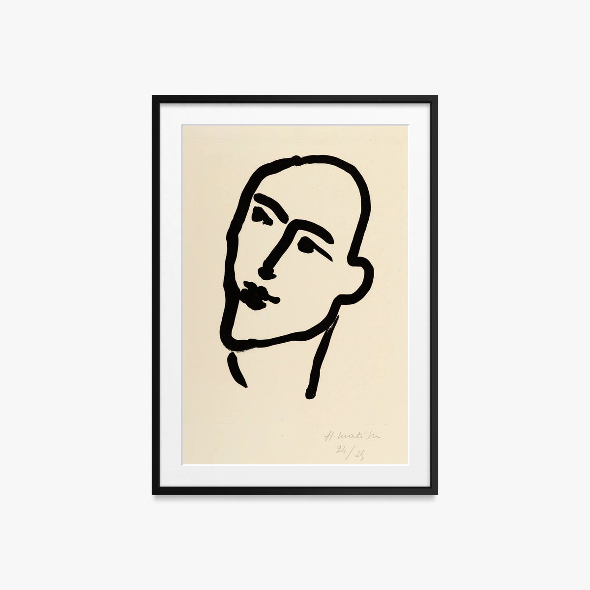 Nadia. Maschera - Henri Matisse, opera di Henri Matisse (Art Déco), stampa con passepartout e cornice nera, 60x85cm