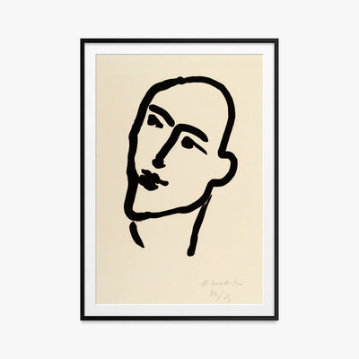 Nadia. Maschera - Henri Matisse, opera di Henri Matisse (Art Déco), stampa con passepartout e cornice nera, 80x115cm