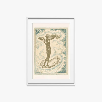 Nascita di Venere - Richard Nicolaüs Roland Holst, opera di Richard Nicolaüs Roland Holst (Art Nouveau), stampa con passepartout e cornice bianca, 50x70cm