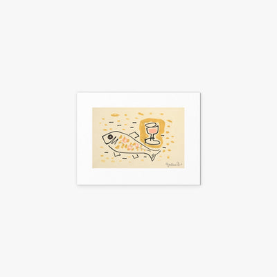 Natura Morta con Pesce - Mikuláš Galanda, opera di Mikuláš Galanda (Avanguardie), stampa artistica su carta, 40x30cm