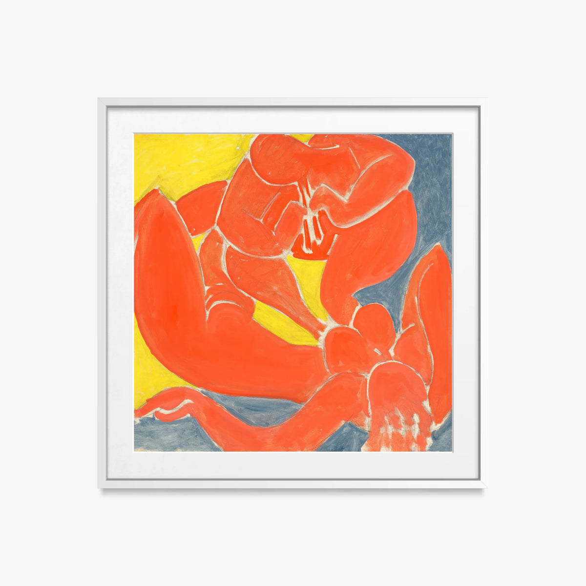 Ninfa e Fauno Rosso - Henri Matisse, opera di Henri Matisse (Art Déco), stampa con passepartout e cornice bianca, 50x50cm