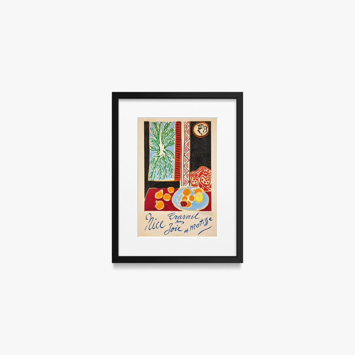 Nizza, Lavoro e Gioia - Henri Matisse, opera di Henri Matisse (Art Déco), stampa con passepartout e cornice nera, 30x40cm