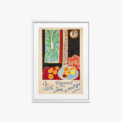 Nizza, Lavoro e Gioia - Henri Matisse, opera di Henri Matisse (Art Déco), stampa con passepartout e cornice bianca, 50x70cm