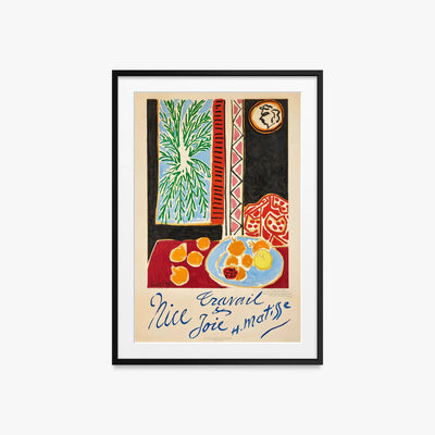 Nizza, Lavoro e Gioia - Henri Matisse, opera di Henri Matisse (Art Déco), stampa con passepartout e cornice nera, 60x85cm