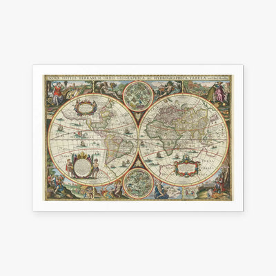 Nova Totius Terrarum Orbis Tabula - Melchior Tavernier II, opera di Melchior Tavernier II (Illustrazione), stampa artistica su carta, 115x80cm