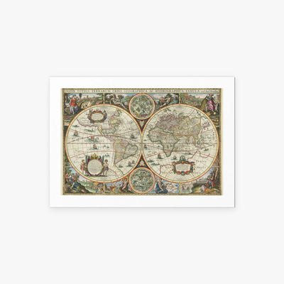 Nova Totius Terrarum Orbis Tabula - Melchior Tavernier II, opera di Melchior Tavernier II (Illustrazione), stampa artistica su carta, 85x60cm