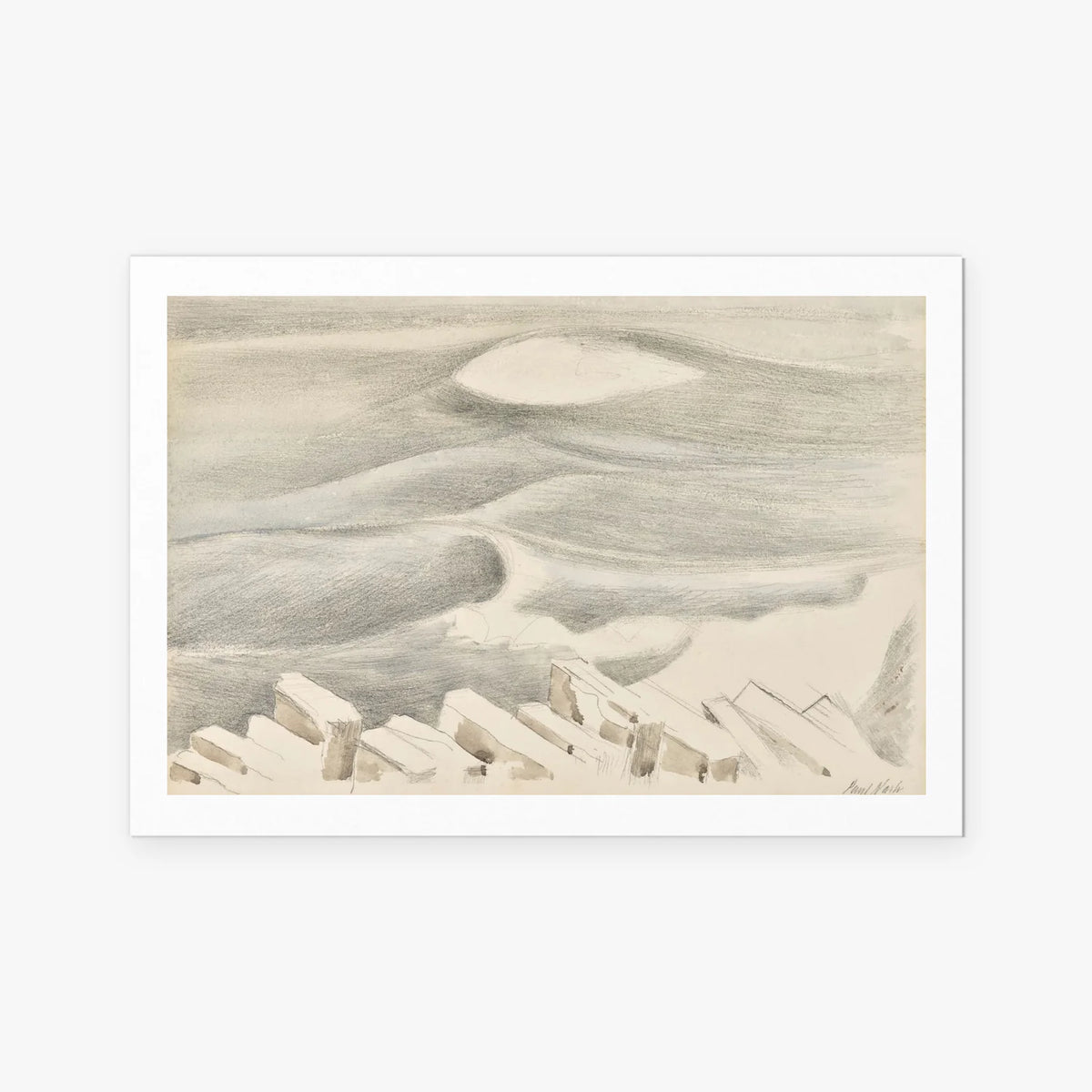 Onde - Paul Nash, opera di Paul Nash (Surrealismo), stampa artistica su carta, 115x80cm
