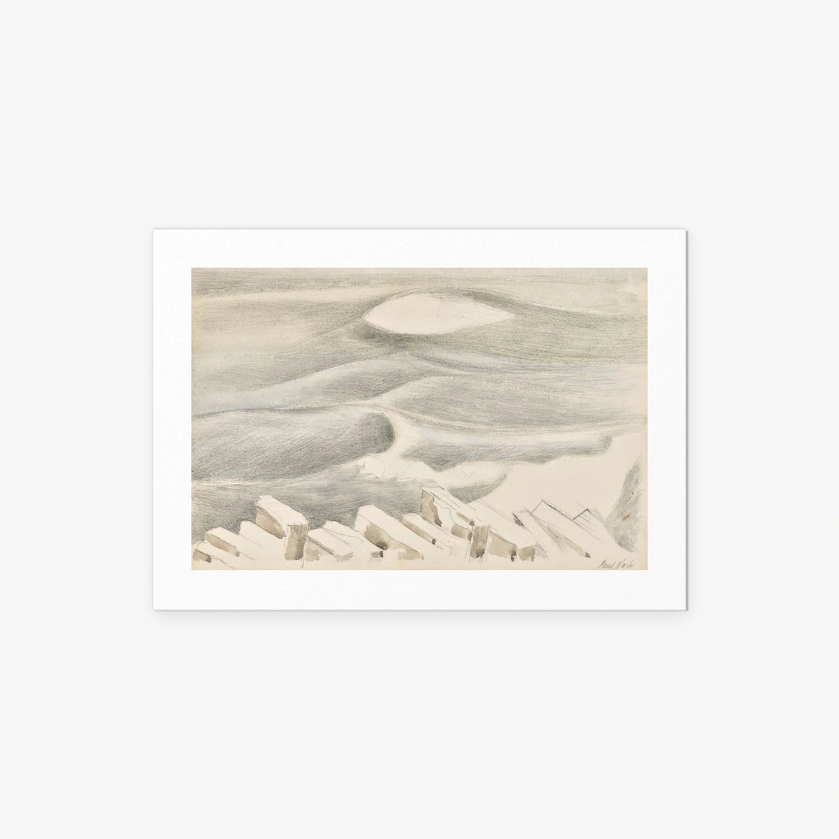 Onde - Paul Nash, opera di Paul Nash (Surrealismo), stampa artistica su carta, 70x50cm