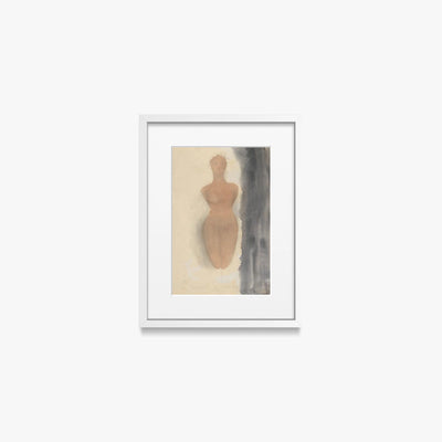 Origine del Vaso Greco - Auguste Rodin, opera di Auguste Rodin (Classici), stampa con passepartout e cornice bianca, 30x40cm