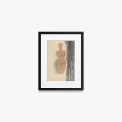 Origine del Vaso Greco - Auguste Rodin, opera di Auguste Rodin (Classici), stampa con passepartout e cornice nera, 30x40cm
