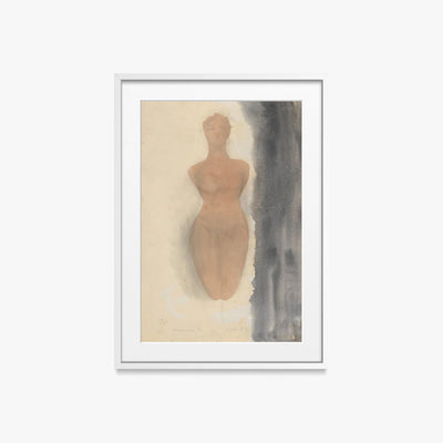 Origine del Vaso Greco - Auguste Rodin, opera di Auguste Rodin (Classici), stampa con passepartout e cornice bianca, 50x70cm