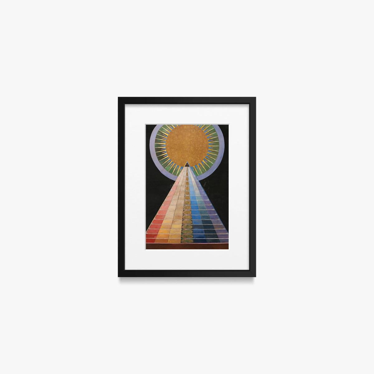 Pala d'Altare n. 1, Gruppo X - Hilma af Klint, opera di Hilma af Klint (Astrattismo), stampa con passepartout e cornice nera, 30x40cm