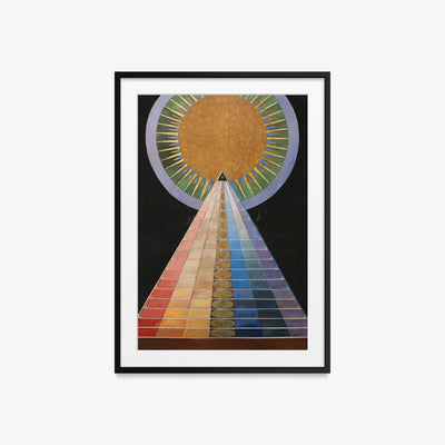Pala d'Altare n. 1, Gruppo X - Hilma af Klint, opera di Hilma af Klint (Astrattismo), stampa con passepartout e cornice nera, 60x85cm