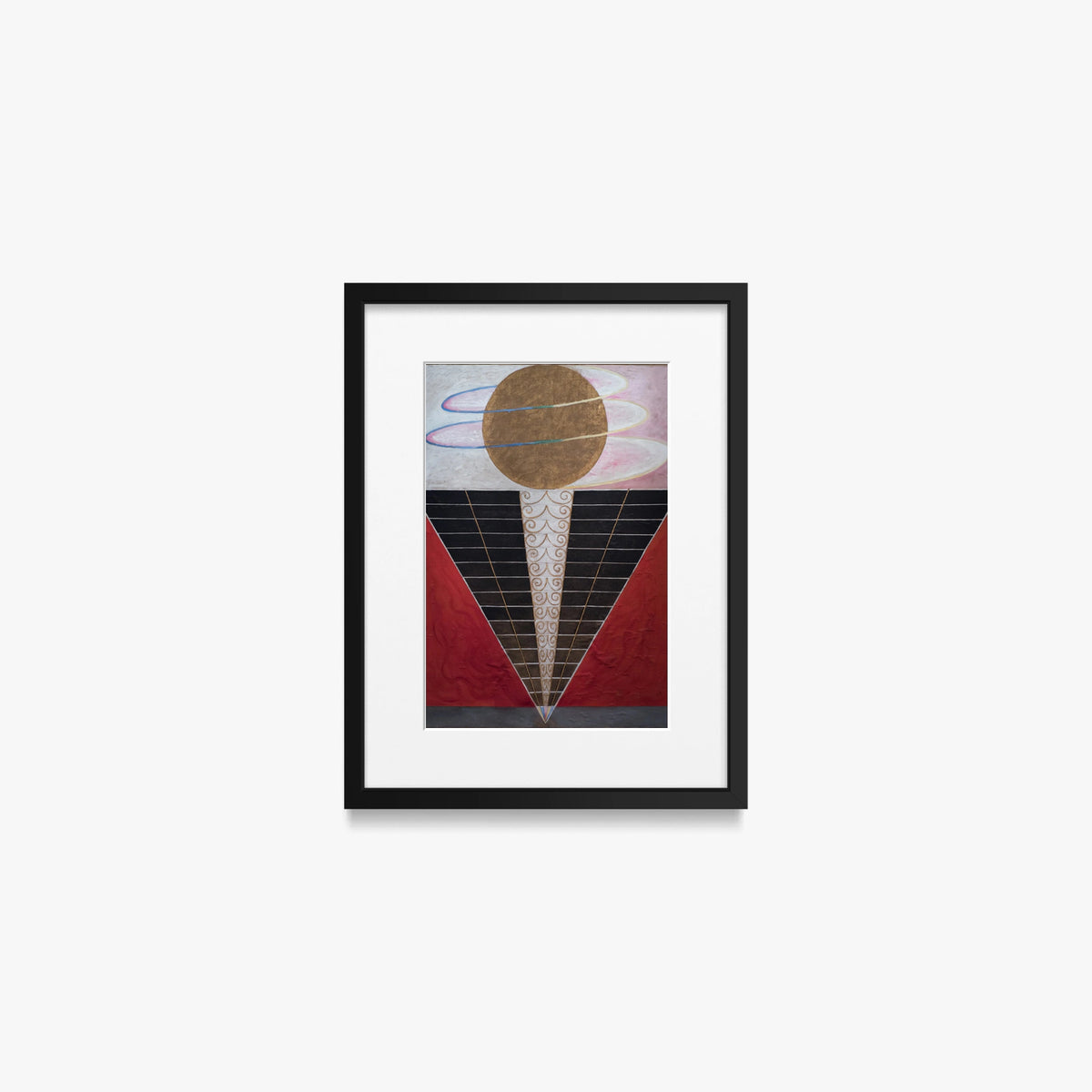 Pala d'Altare n. 2, Gruppo X - Hilma af Klint, opera di Hilma af Klint (Astrattismo), stampa con passepartout e cornice nera, 30x40cm