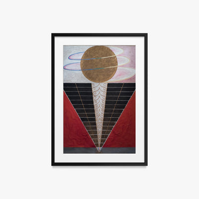 Pala d'Altare n. 2, Gruppo X - Hilma af Klint, opera di Hilma af Klint (Astrattismo), stampa con passepartout e cornice nera, 50x70cm